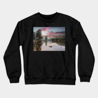 Loch an Eilein Winter Sunset Crewneck Sweatshirt